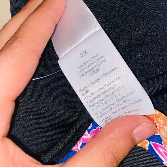 New J. Crew Floral Curved Waist Cheeky Bikini Swim Bathing Suit Bottom Size 2X - Picture 7 of 8